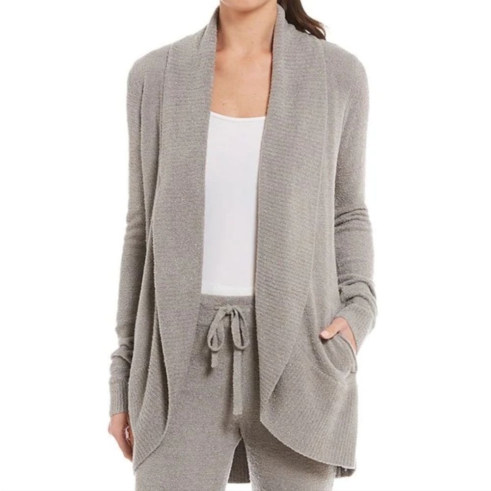 Barefoot Dreams Medium Cozychic Circle Cardigan Taupe